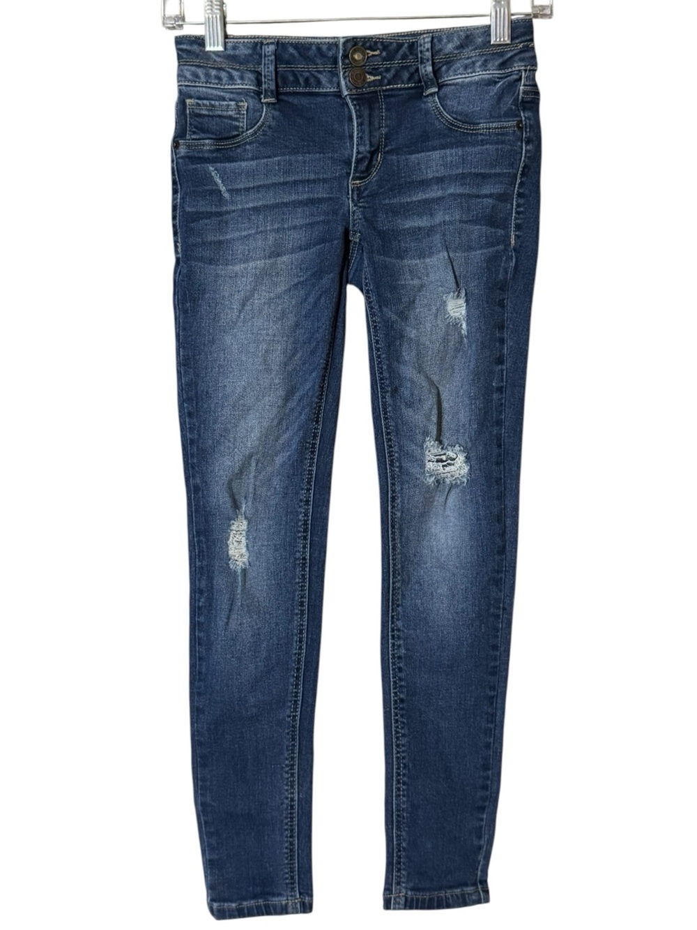 Mudd Girls Size 10 Mid-Rise Jean Leggings Medium Wash Skinny Denim Jeggings